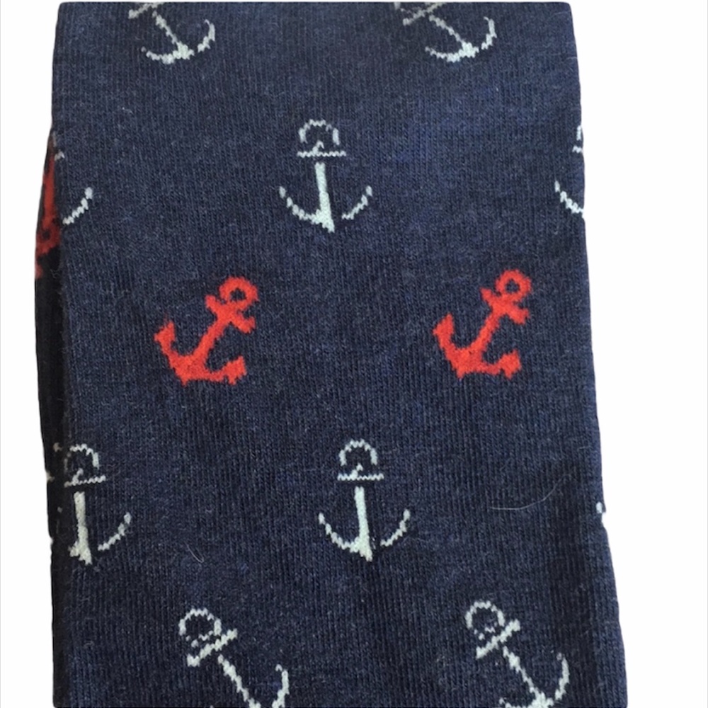 Davco Anchor Crew Socks, Blue, Red - Picture 3 of 6